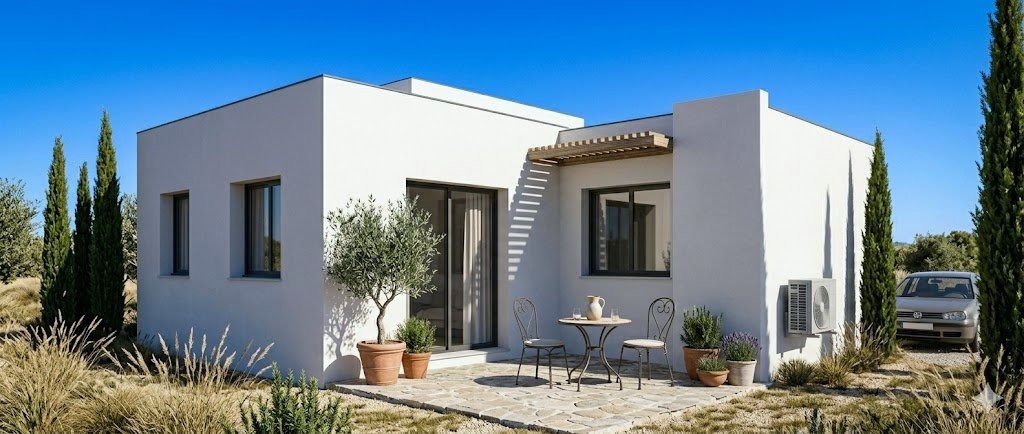 Villa provençale contemporaine équipée d'une climatisation réversible